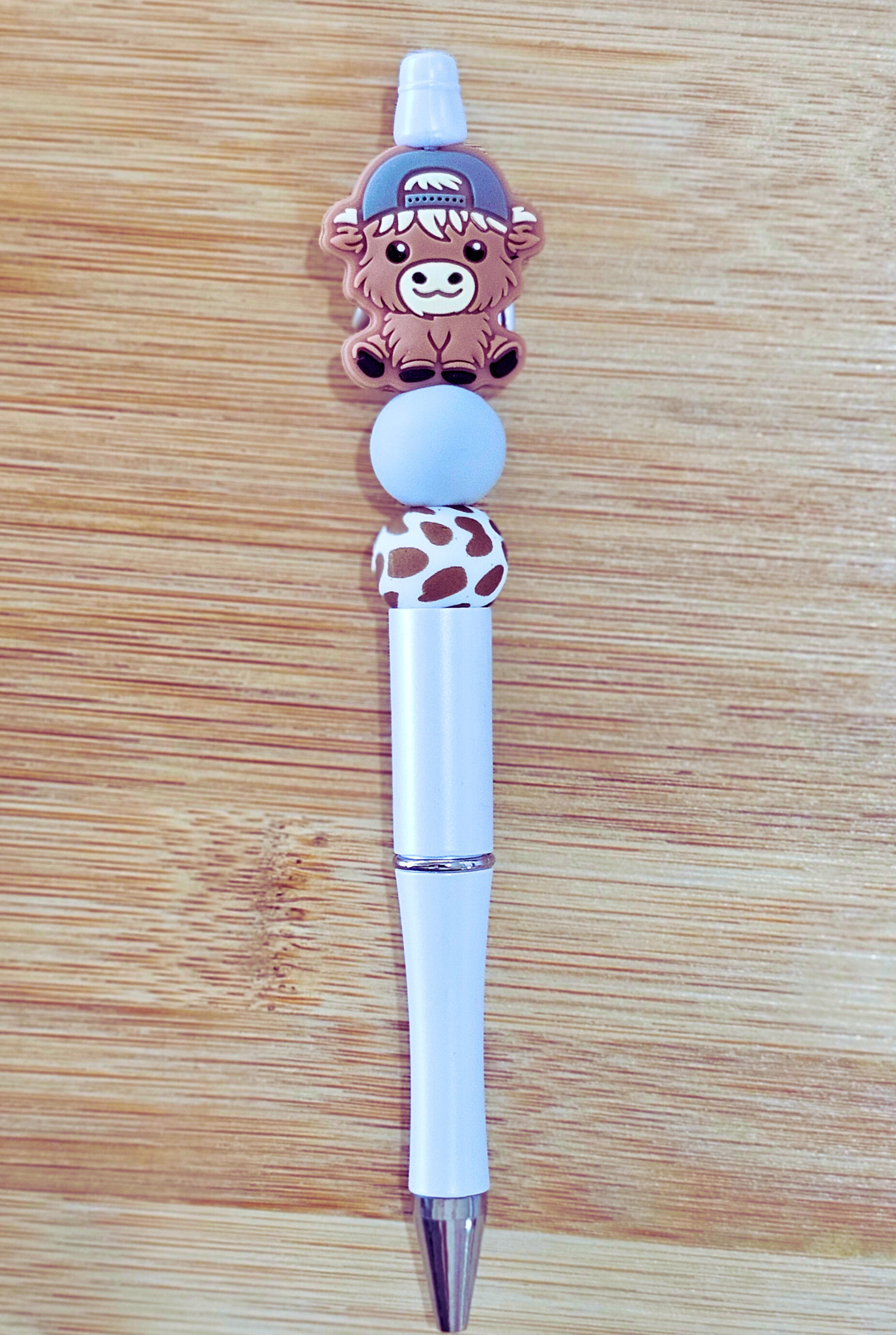 Highland Cow Pen - Grey & Silver