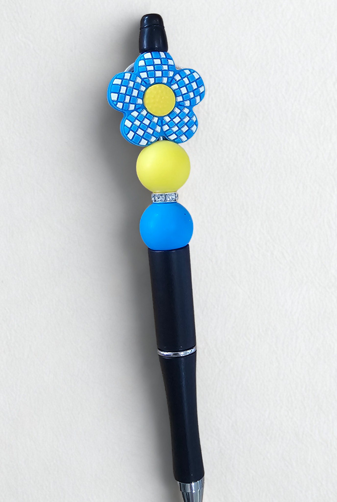 Blue Flower Pen - Black