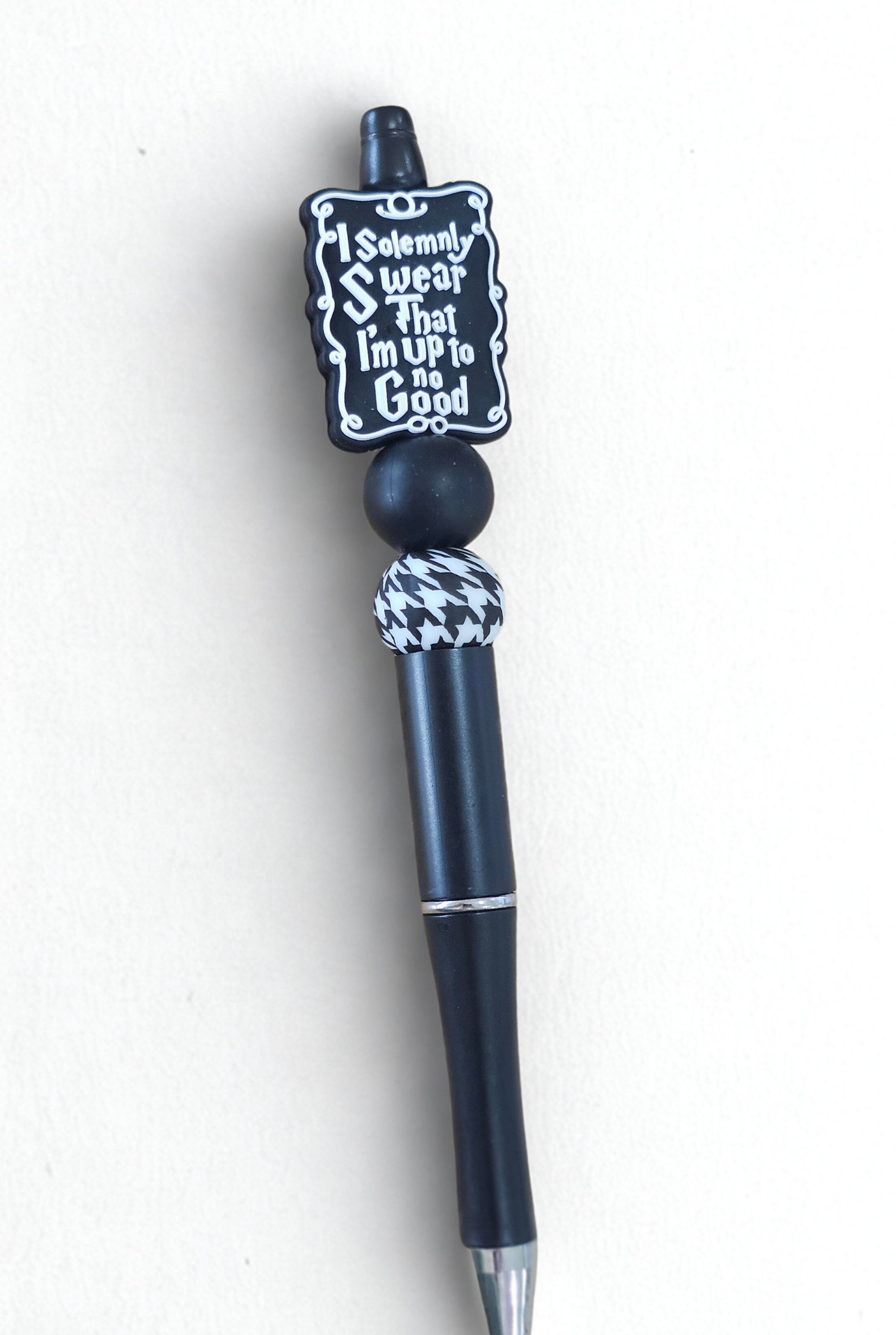 Up to No Good Pen - Black Checked