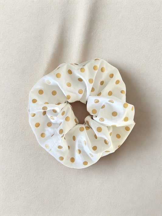 Golden Dots Scrunchie
